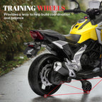 12V Honda Licensed Kids Electric Motorbike w/ Music, Headlights, Early Education Function, for Ages 3-6 Years