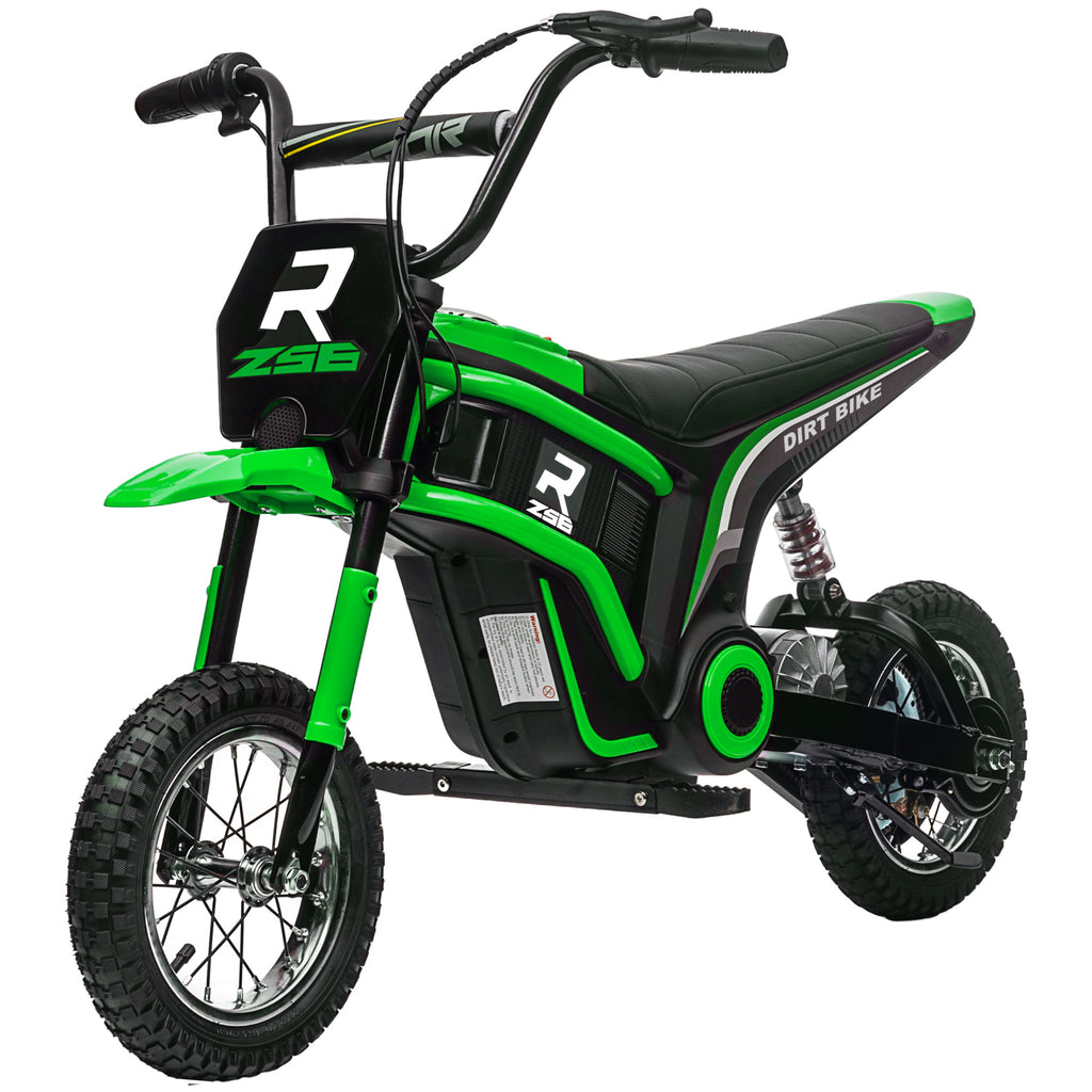 24V Electric Motorbike with Twist Grip Throttle, Music, Horn, 12" Pneumatic Tyres, 16km/h Max Speed