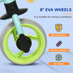 8" Balance Bike, Lightweight Training Bike for Children, with Adjustable Seat, EVA Wheels, Easy installation