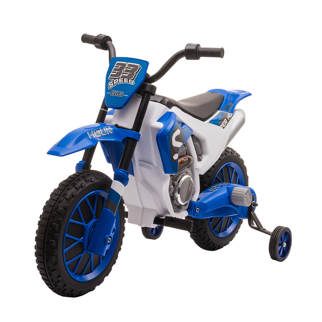 12V Kids Electric Motorcycle Ride-On, with Training Wheels, for Ages 3-6 Years