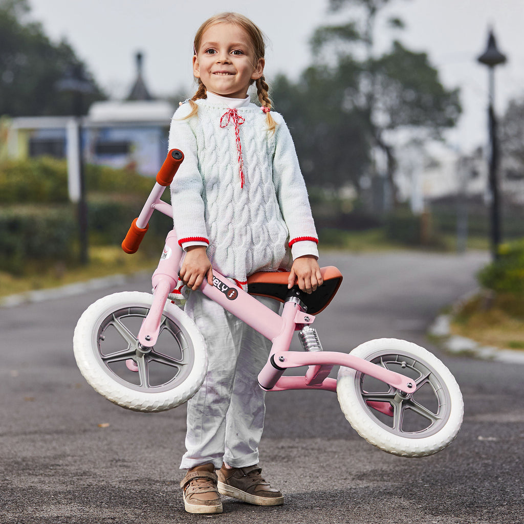 12" Kids Balance Bike No Pedal Bicycle EVA Tire Adjustable Seat Toddler Training Bike W/ Shock Absorber 2 - 5 Years Gift for Boys Girls