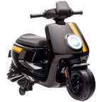6V Ride on Motorbike, Kids Electric Motorbike w/ Headlights, Music, Training Wheels, for Ages 18-36 Months