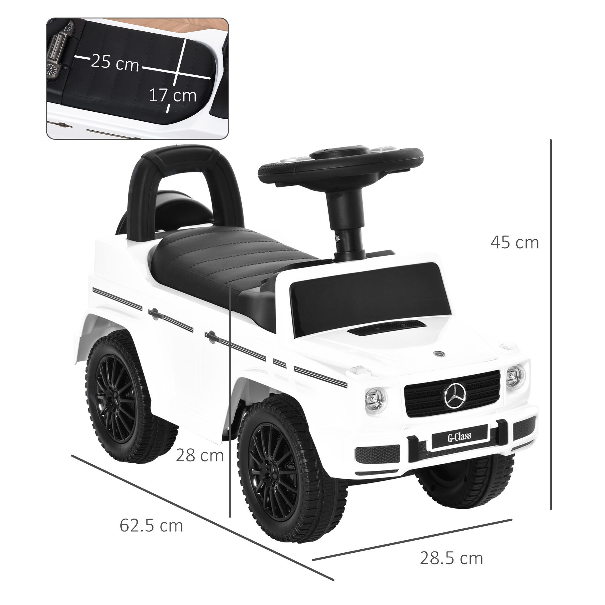 3 in 1 Kids Ride On Car G350 Licensed Foot To Floor Slider Toddler Push Along NO POWER 12-36 months