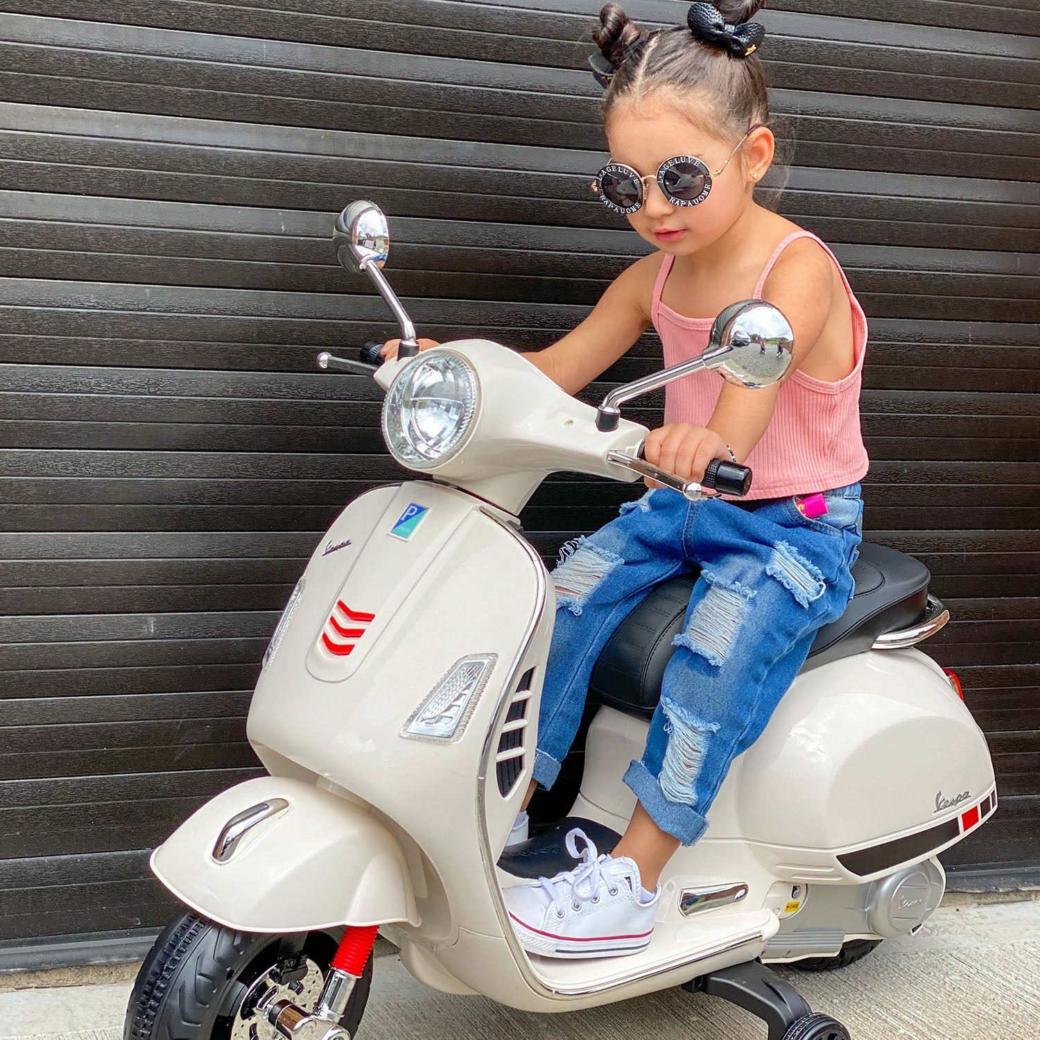 Kids Ride On Vespa Motorcycle W/LED Lights