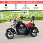 Kids Ride On Toy Car Motorbike Electric Scooter 6V Battery Operated Toy Trike-Black