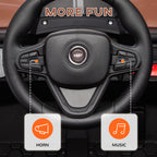 12V Battery Powered Ride on Truck w/ Remote, Four Suspension Wheels, Horn, Lights, Music, USB, for Ages 3-5 Years