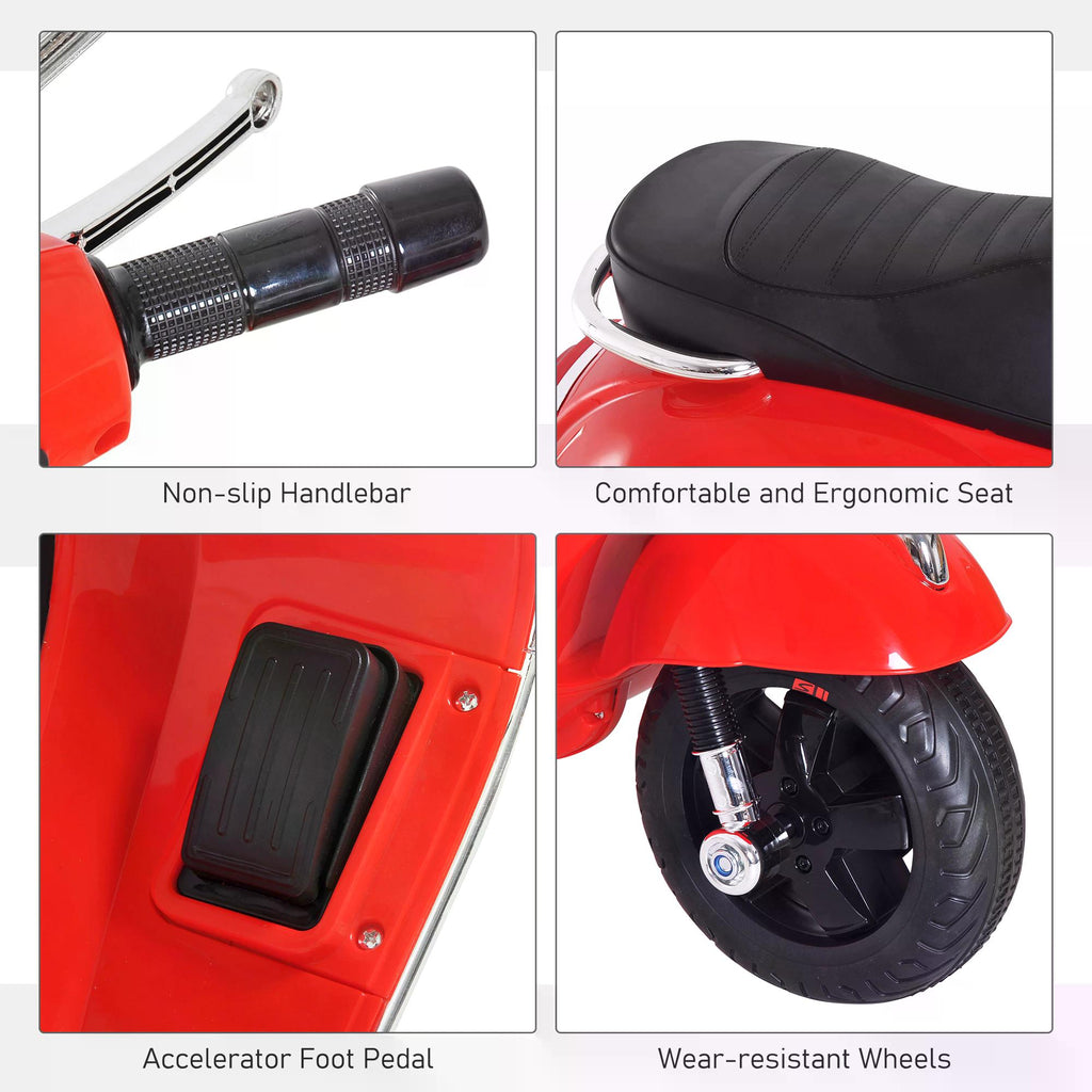 Kids Ride On Motorcycle, 6V, W/LED Lights