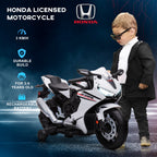 6V Honda Licensed Kids Motorcycle w/ Music, Training Wheels