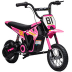 Kids Electric Motorbike, 24V Ride On Motorcycle with 3 Speeds and Rear Suspension, Dirt Bike for 8-12 Years Old