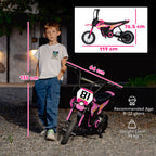 Kids Electric Motorbike, 24V Ride On Motorcycle with 3 Speeds and Rear Suspension, Dirt Bike for 8-12 Years Old