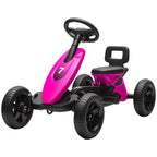Pedal Go Kart for Kids 2-5 Years, with Silent EVA Wheels, Metal Frame