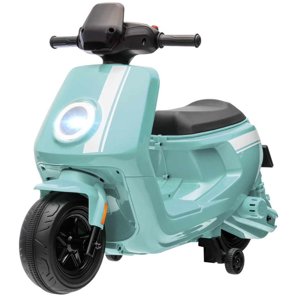 6V Ride on Motorbike, Kids Electric Motorbike w/ Headlights, Music, Training Wheels, for Ages 18-36 Months