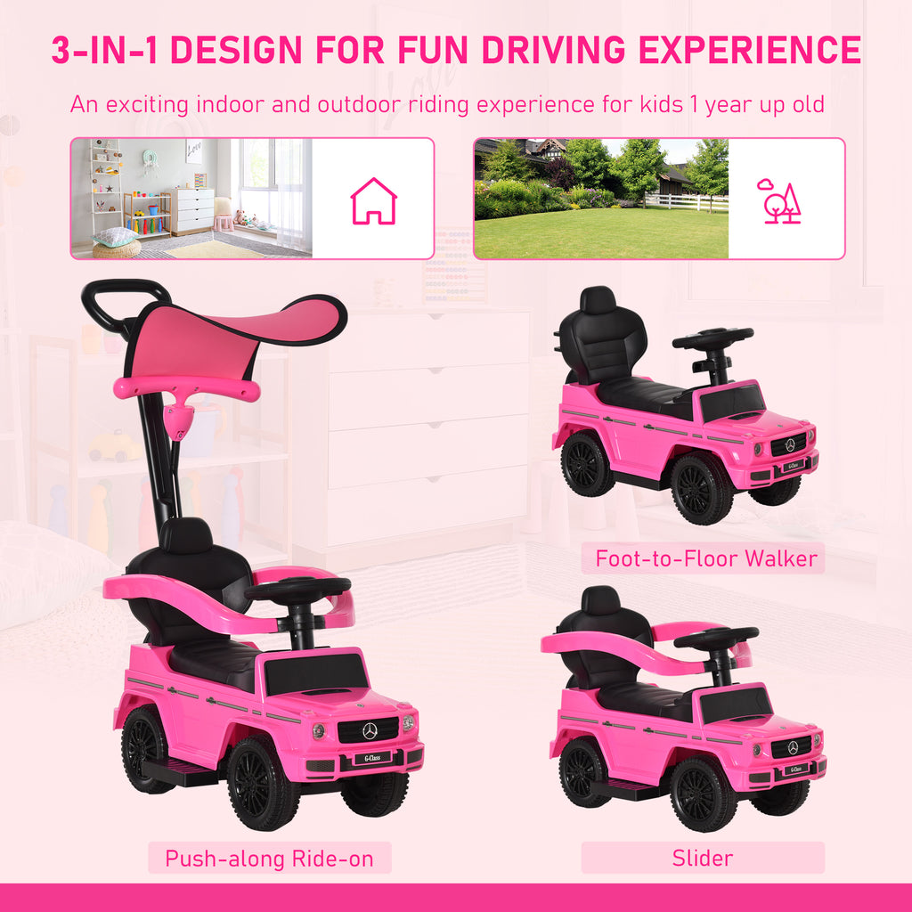 3 in 1 Kids Children Ride on Push Car Toddler Sliding Car G350 Licensed Walker Foot to Floor Slider Push-Along with Horn Steering Wheel NO POWER Manual