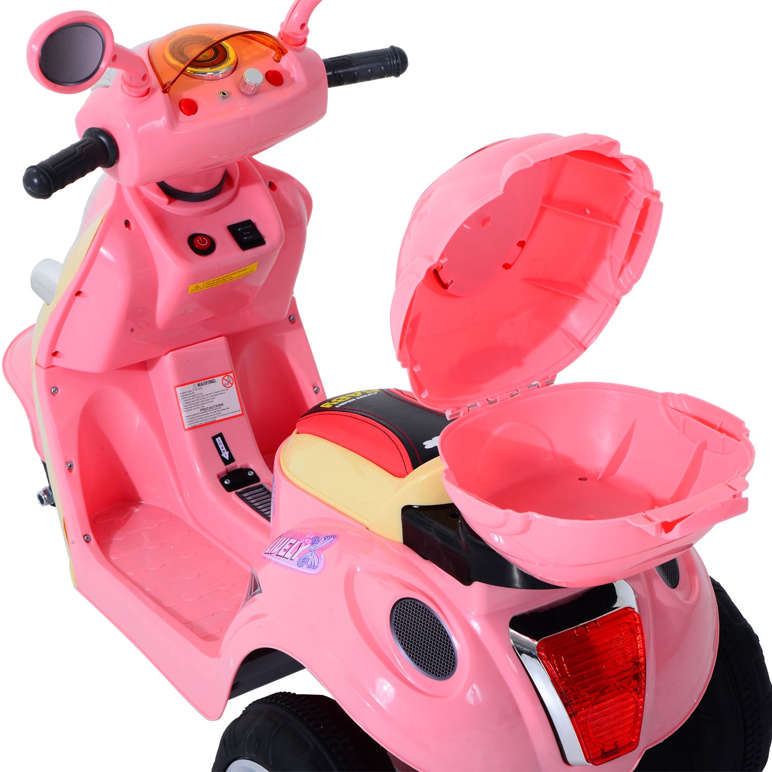 Kids Electric Ride On Toy Car 6V Electric Motorbike with Chargeable Battery Headlight and Music for 3-5 Years