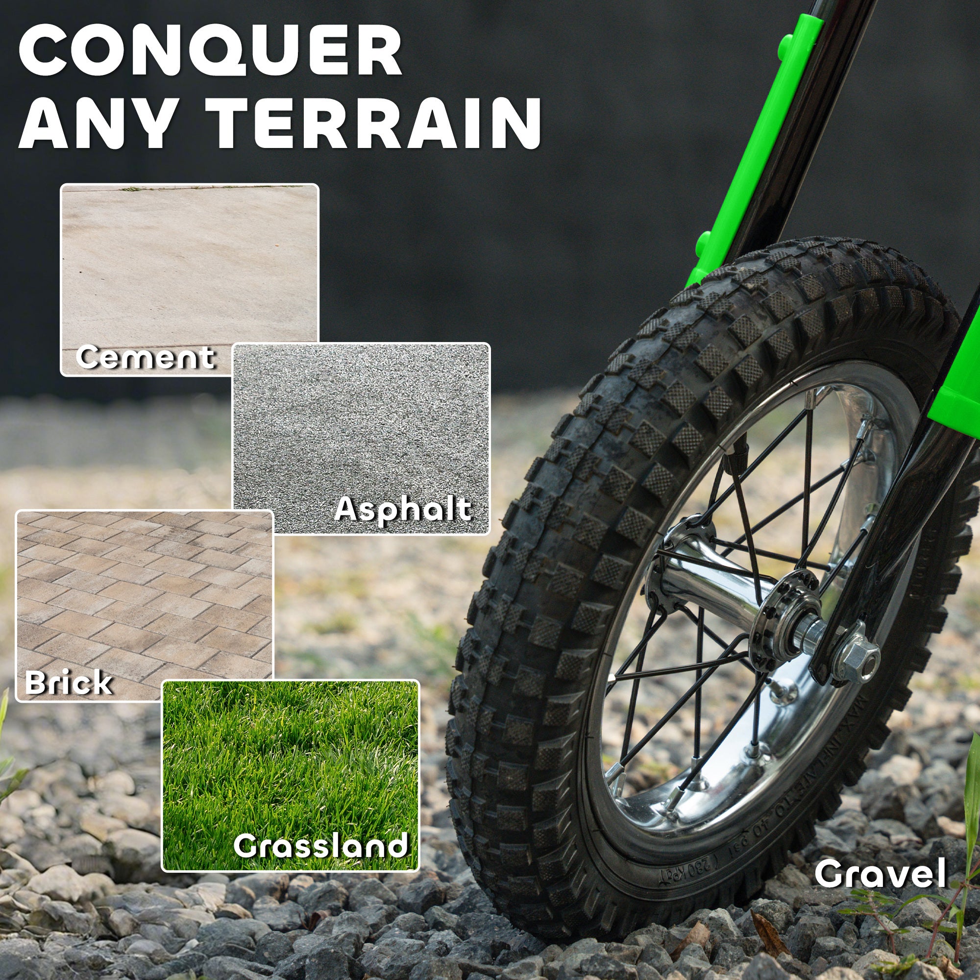 Kids Electric Motorbike, 24V Ride On Motorcycle with 3 Speeds and Rear Suspension, Dirt Bike for 8-12 Years Old