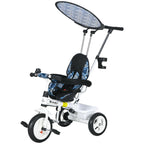 6 in 1 Tricycle for Kids with 5-point harness straps, Removable Canopy