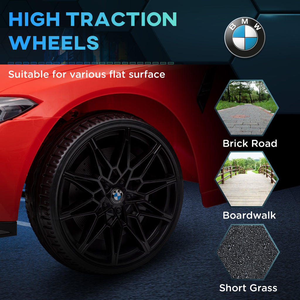 12V BMW Licensed Kids Car, with Easy Transport, Remote Control, Suspension, Music, Horn, LED Lights