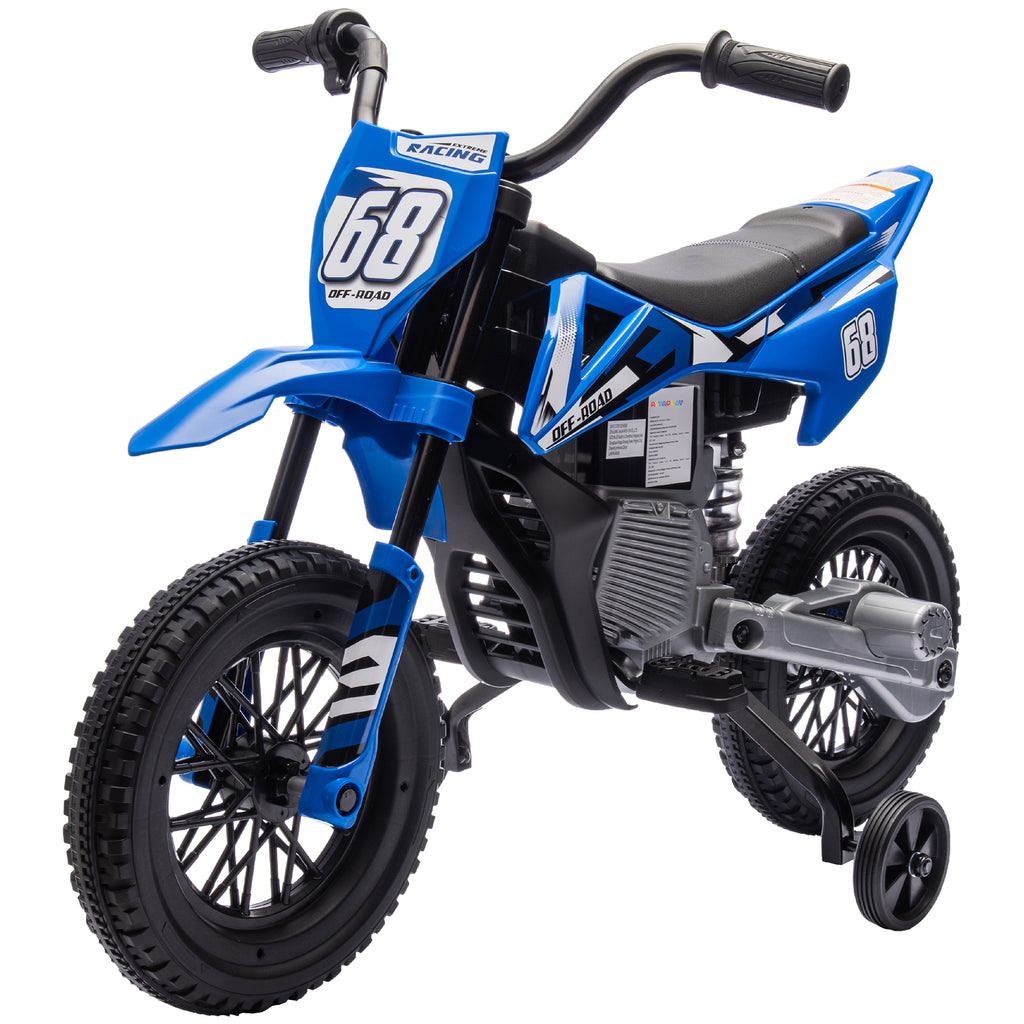 12V Kids Electric Motorbike, Kids Electric Ride on motorcycle w/ Twist Grip Throttle, Training Wheels