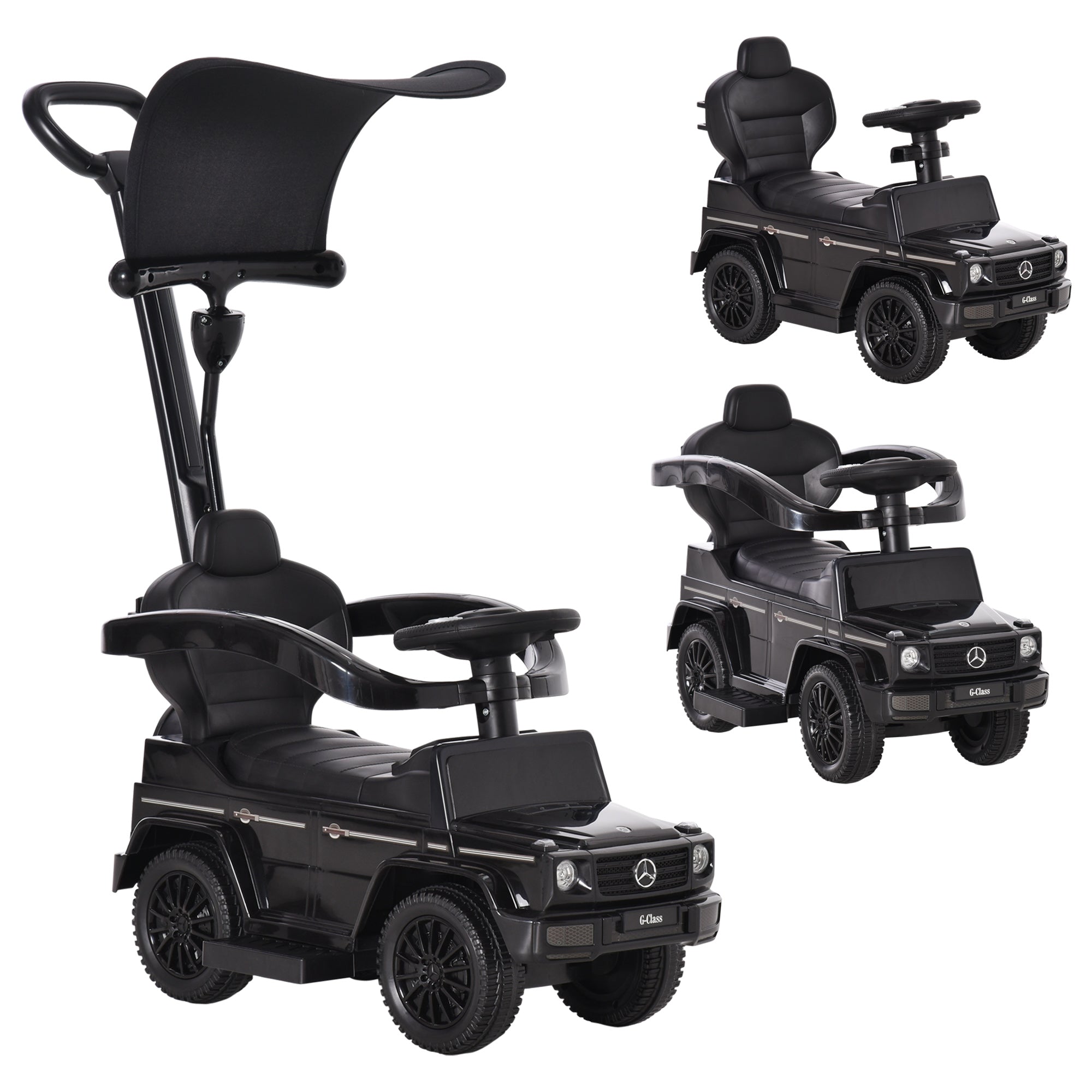 3 in 1 Kids Children Ride on Push Car Toddler Sliding Car G350 Licensed Walker Foot to Floor Slider Push-Along with Horn Steering Wheel NO POWER Manual