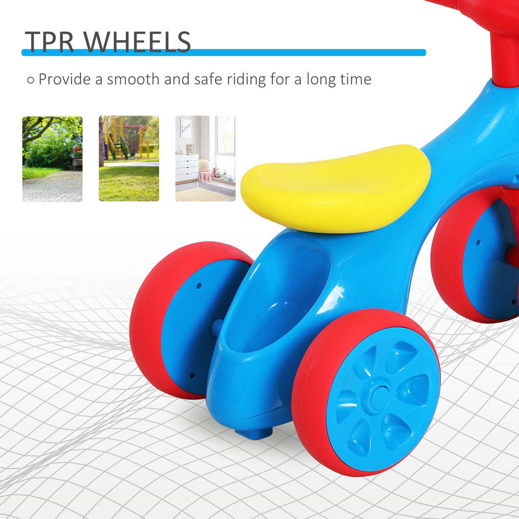 Baby Balance Bike Toddler Training Walker Smooth Rubber Wheels Ride on Toy Storage Bin Gift for Boys Girls