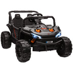 12V Battery Powered Ride on Truck w/ Remote, Four Suspension Wheels, Horn, Lights, Music, USB, for Ages 3-5 Years,