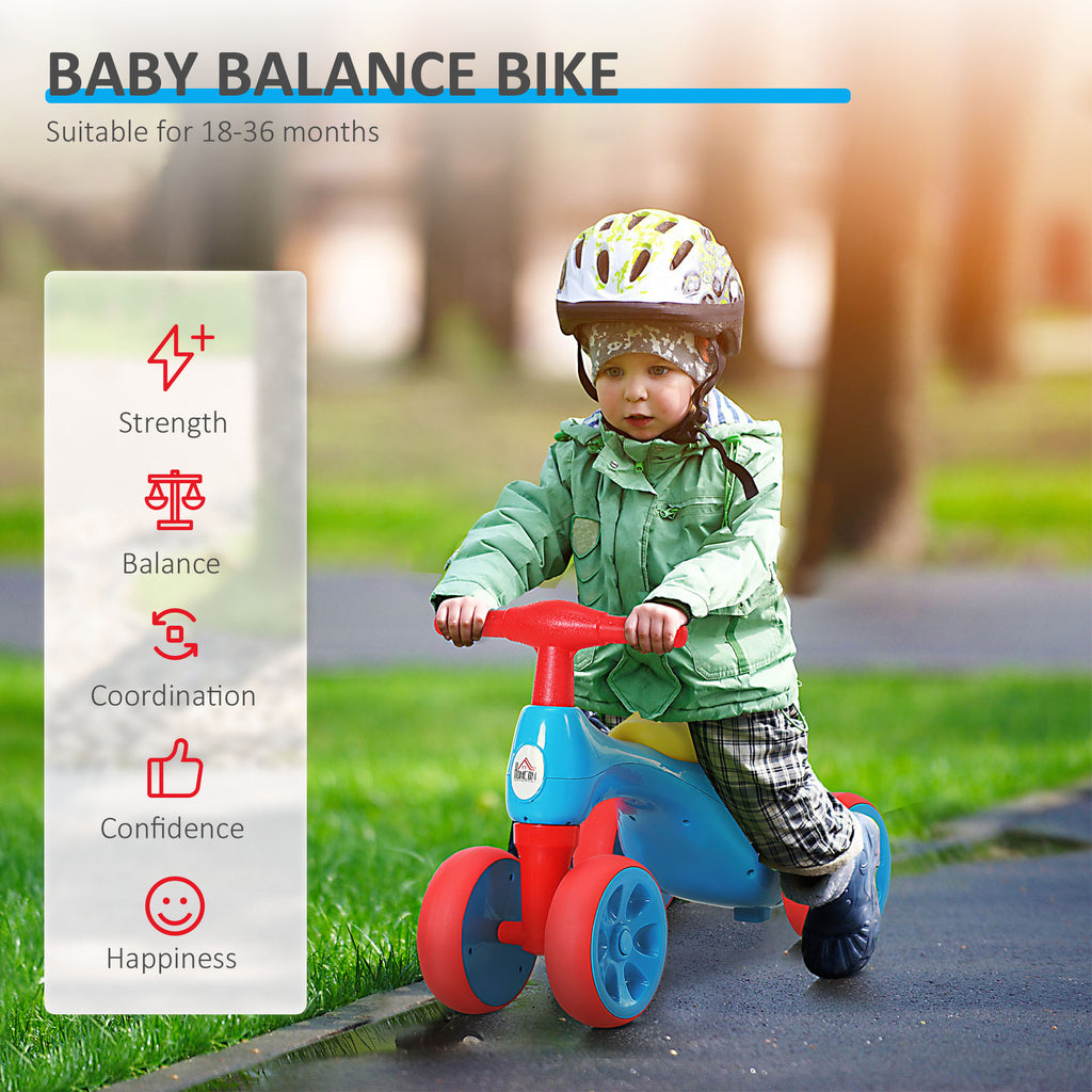 Baby Balance Bike Toddler Training Walker Smooth Rubber Wheels Ride on Toy Storage Bin Gift for Boys Girls