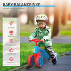 Baby Balance Bike Toddler Training Walker Smooth Rubber Wheels Ride on Toy Storage Bin Gift for Boys Girls