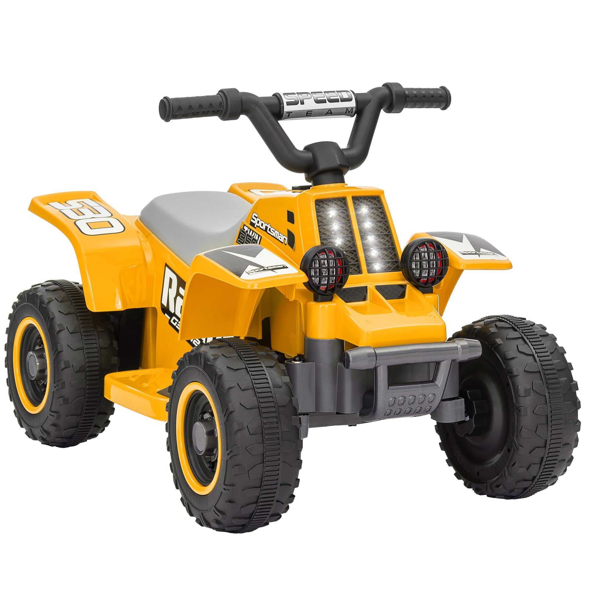 6V Electric Quad Bike for Kids, Ride On ATV w/ Forward/Reverse, Headlights, for Ages 18-36 Months