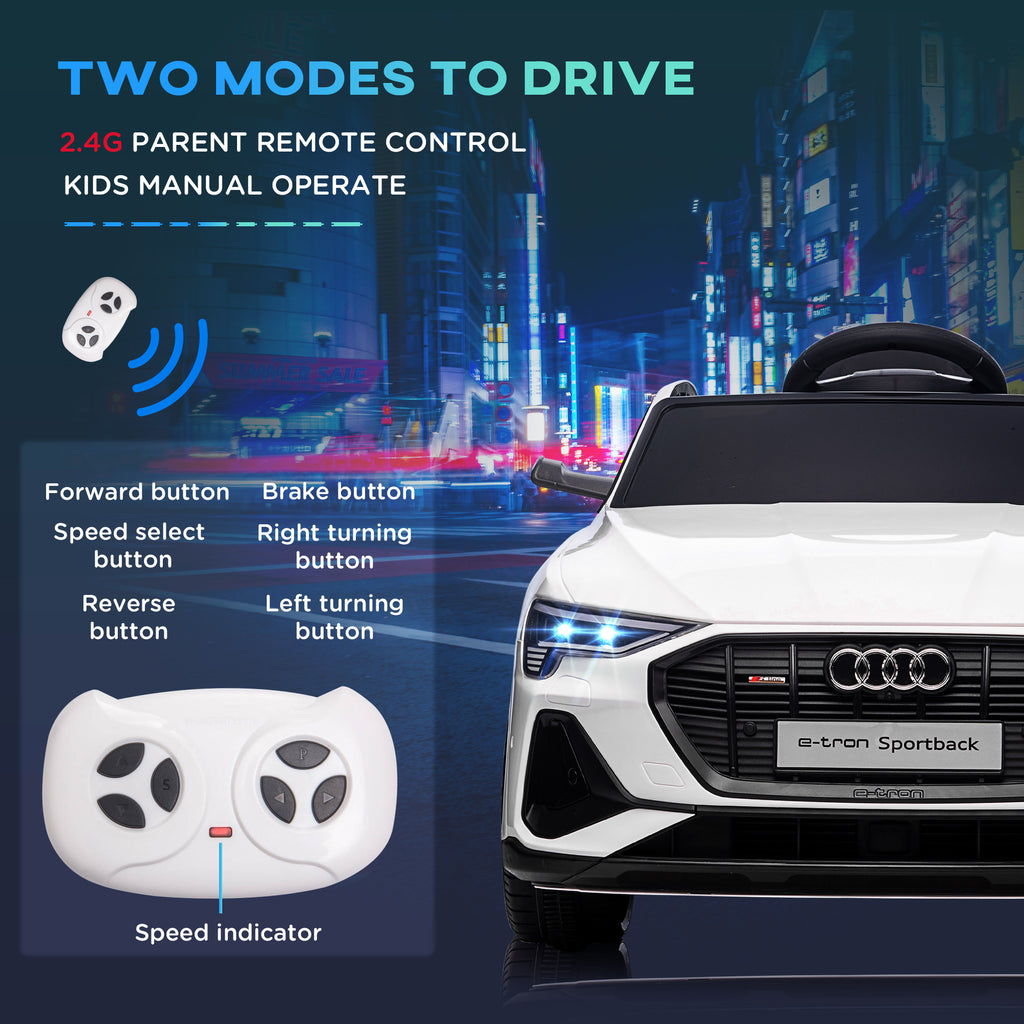 12V Kids Electric Ride-On Car, with Remote Control, Lights, Music, Horn