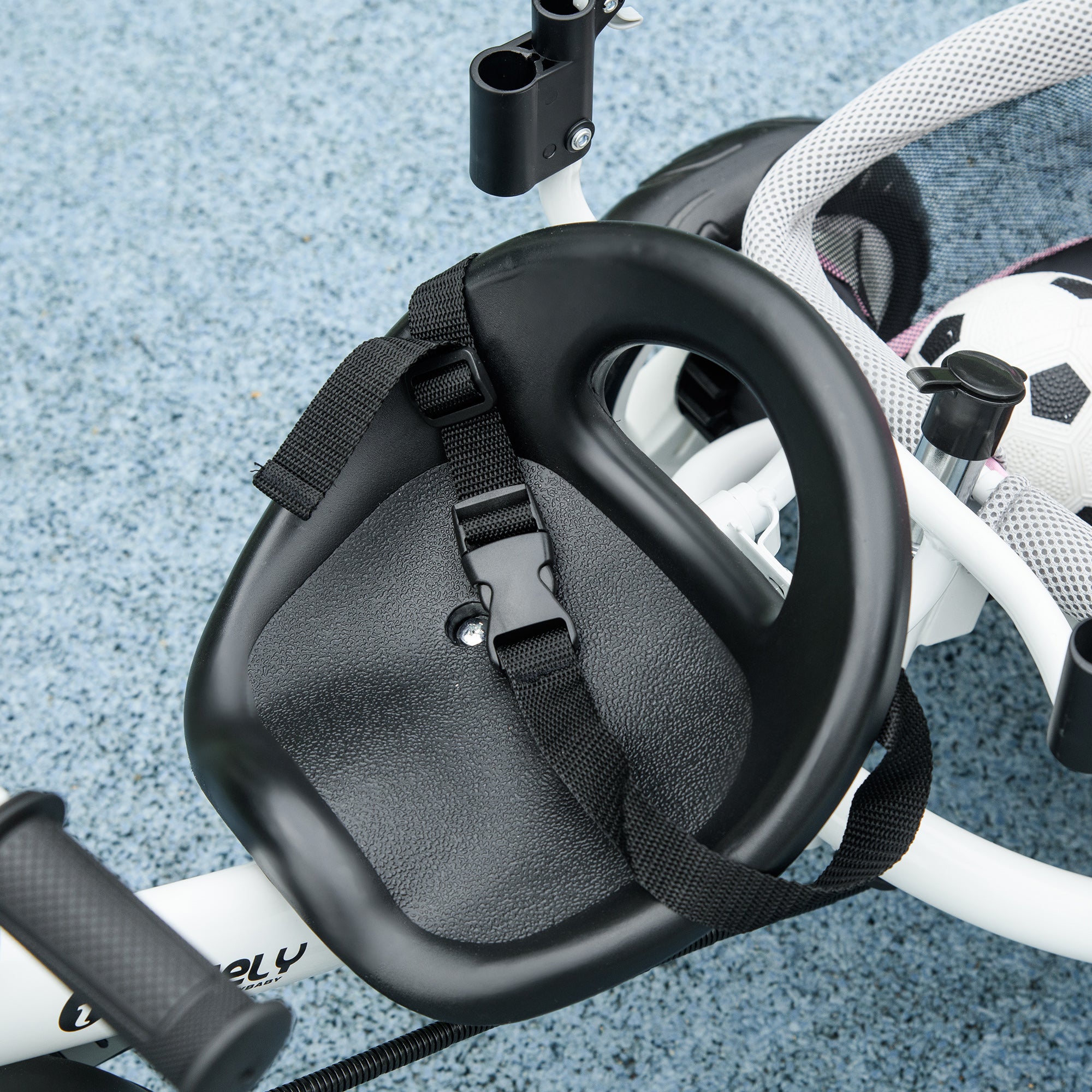 6 in 1 Kids Trike with Parent Handle, Canopy, 5-point Safety Belt, Storage, Footrest, Brake, for 1-5 Years