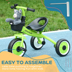 Kids Trike, Tricycle, with Adjustable Seat, Basket, Bell, for Ages 2-5 Years