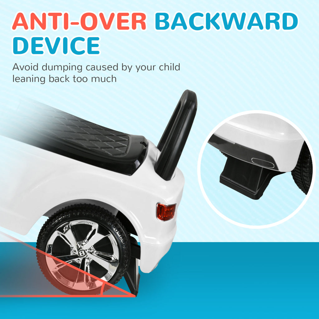 Bentley Bentayga Licensed Foot to Floor Ride on Car, Sliding Car Push Along Car w/ Under Seat Storage