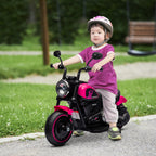6v Electric Motorbike with Training Wheels, One-Button Start