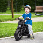 Kids Electric Motorbike with Siren, Horn, Headlights, Music, Training Wheels, for Ages 3-5 Years - Black