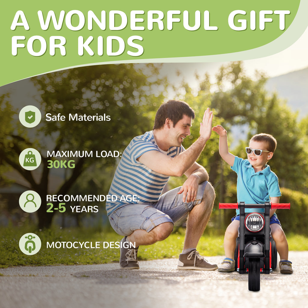 Foot To Floor Sliding Kids Ride On Car with Music, Bubble, for Toddler from 2 to 5 Years Old