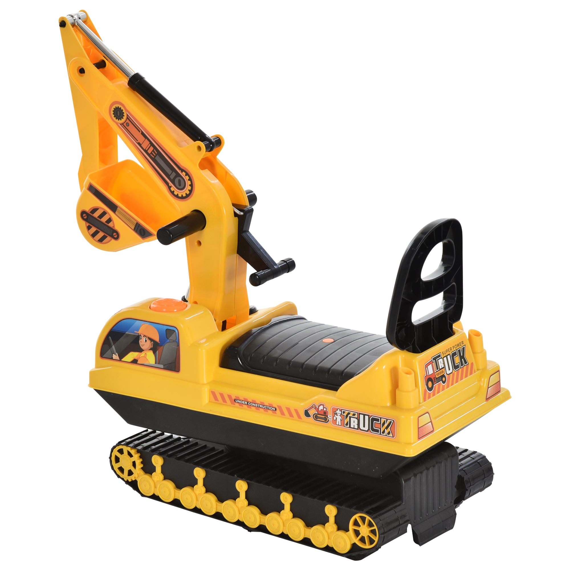 Ride On Excavator Toy Tractors Digger Movable Walker Construction Truck 3 Years