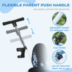 6 in 1 Tricycle for Kids with 5-point harness straps, Removable Canopy