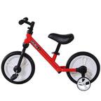 11 Inch Kids Balance Bike Training Pedal Bicycle W/ Removable Stabilizers EVA Tyres Adjustable Seat Height 2 to 5 Years Gift for Boys Girls