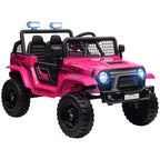 12V Battery Powered Kids Ride-On Car, Electric Truck w/ Spring Suspension, Remote, Music, Horn, Lights