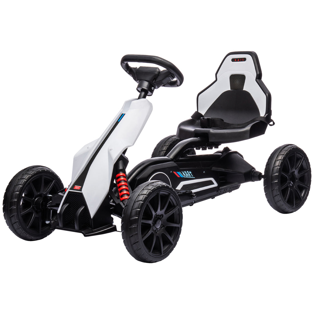 12V Electric Go-Kart for Kids, Ride-On Racing Go-Kart, with Forward and Reversing Functions, for Ages 3-8 Years