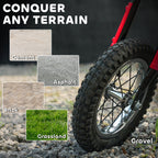 Kids Electric Motorbike, 24V Ride On Motorcycle with 3 Speeds and Rear Suspension, Dirt Bike for 8-12 Years Old