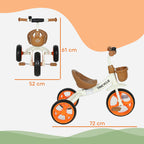 Kids Trike, Toddler Tricycle with Front Basket and EVA Wheels for Ages 2-5 Years, Indoor Outdoor for Boys Girls, Orange