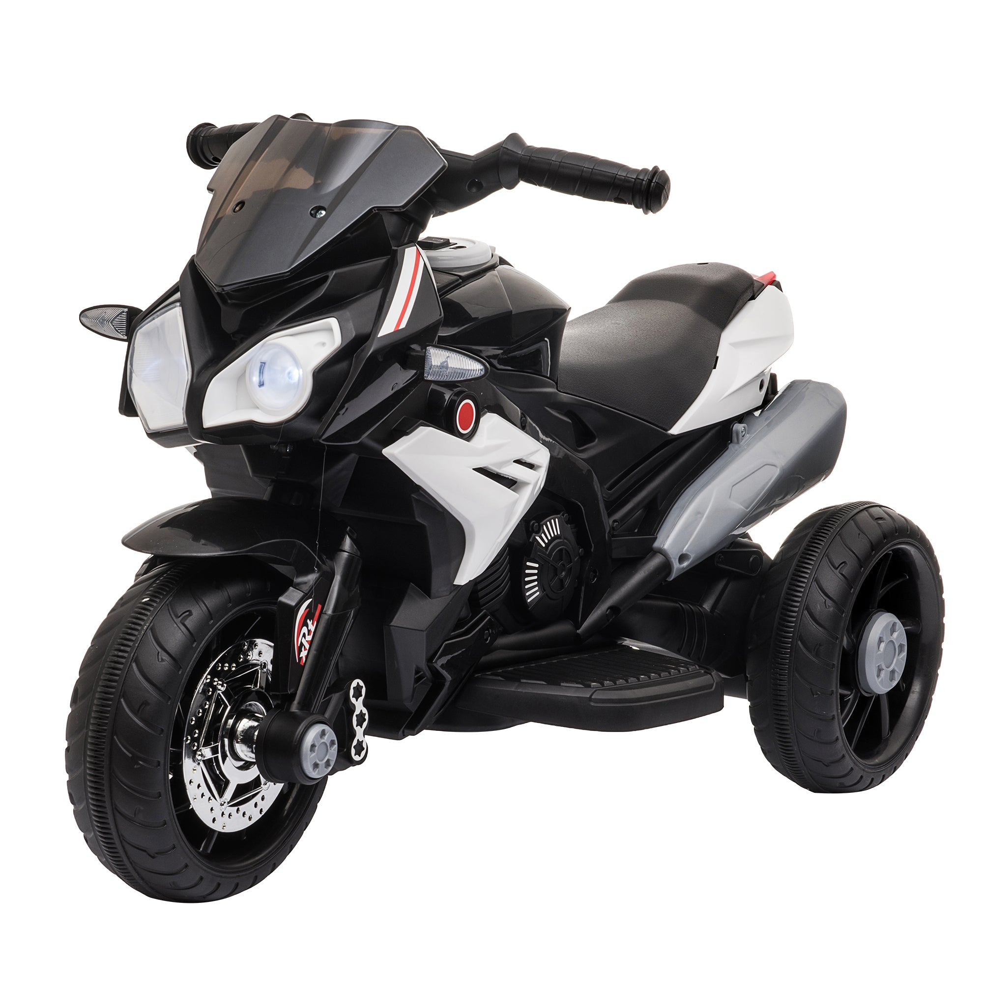 Kids Electric Motorcycle Ride-On Toy, with Three Wheels, Music, Horn, Lights