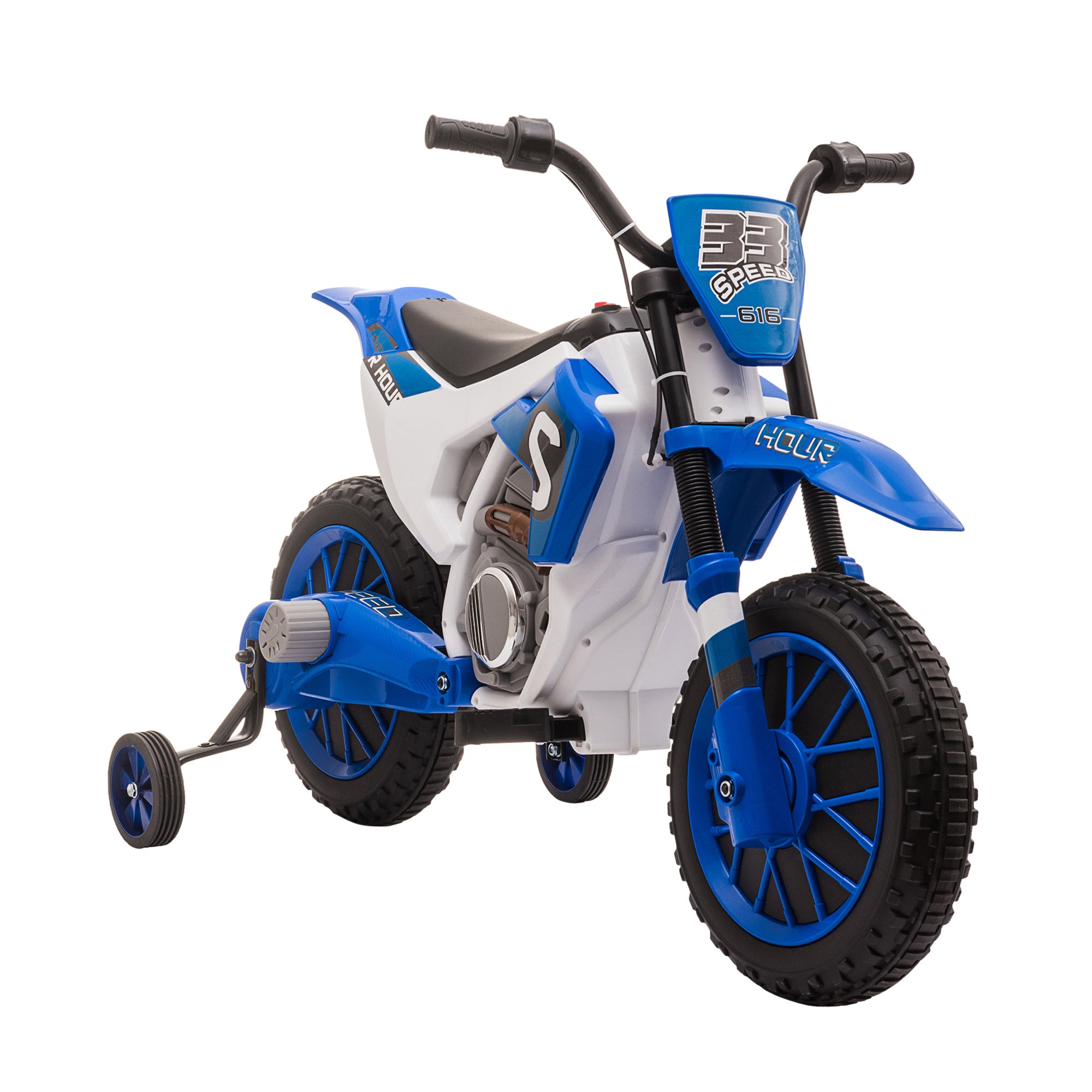 12V Kids Electric Motorcycle Ride-On, with Training Wheels, for Ages 3-6 Years