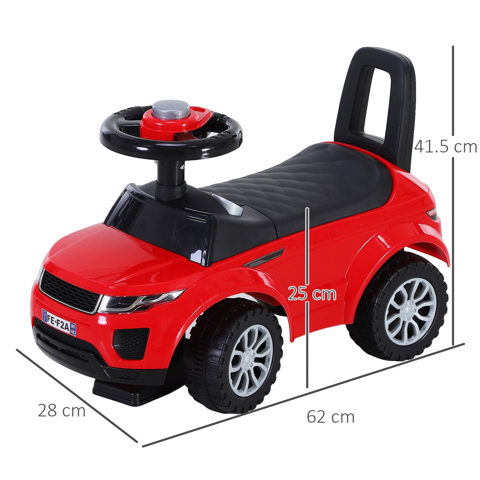3-in-1 Ride On Car Foot To Floor Slider Toddler w/ Horn Steering Wheel NO POWER Manual Under Seat Storage Safe Design for 1-3 Year Old