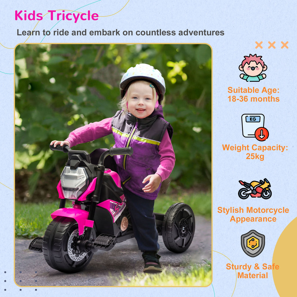 Motorcycle Design, 3 in 1 Toddler Trike, Sliding Car, Balance Bike with Headlight, Music, Horn