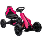 Kids Pedal Go Kart, with Adjustable Seat, EVA Wheels, Seat, Handbrake