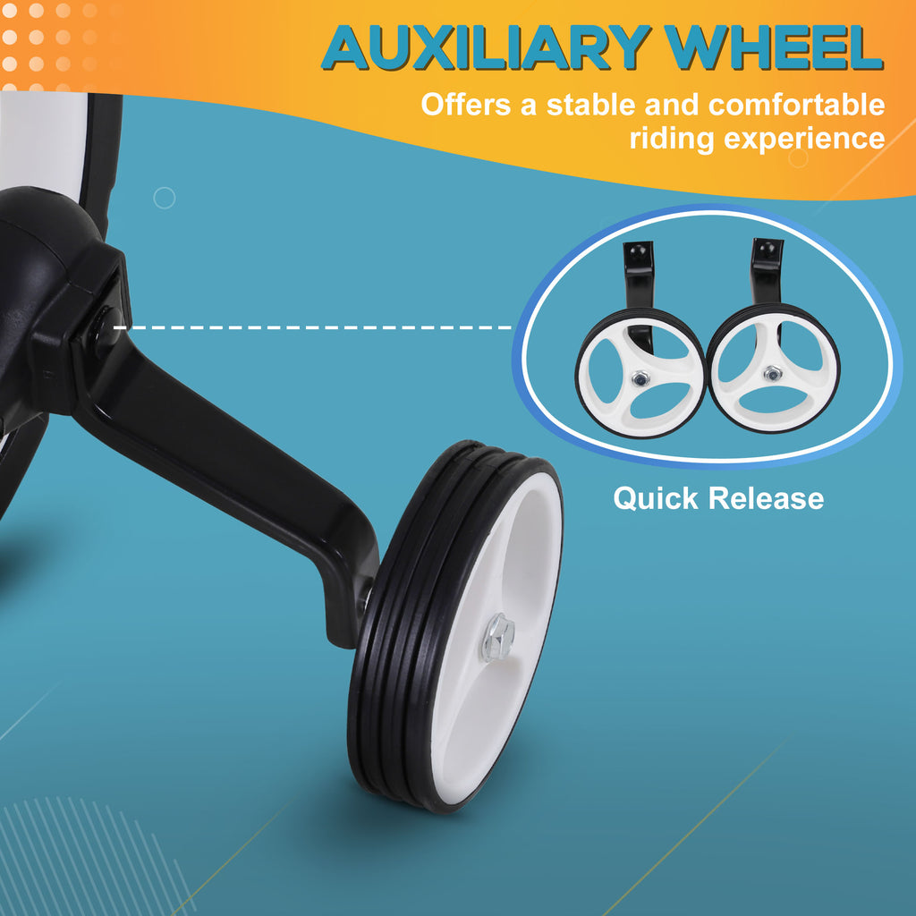 11 Inch Kids Balance Bike Training Pedal Bicycle W/ Removable Stabilizers EVA Tyres Adjustable Seat Height 2 to 5 Years Gift for Boys Girls