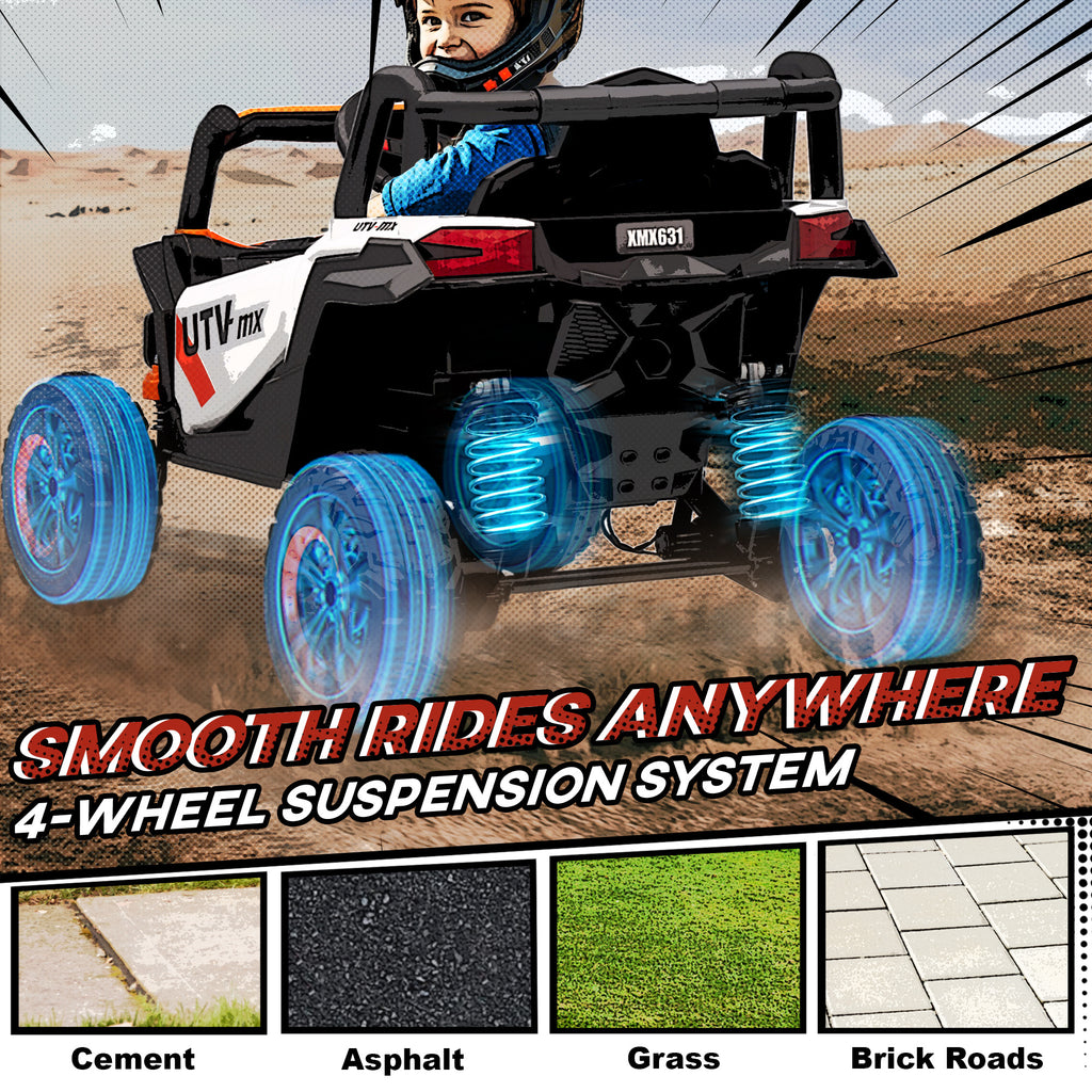 12V Kids Ride On Car with Remote Control, Kids Electric Car with Suspension System, Music, for Ages 3-5 Years