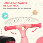 Baby Balance Bike, with Adjustable Seat, for 1.5-3 Years